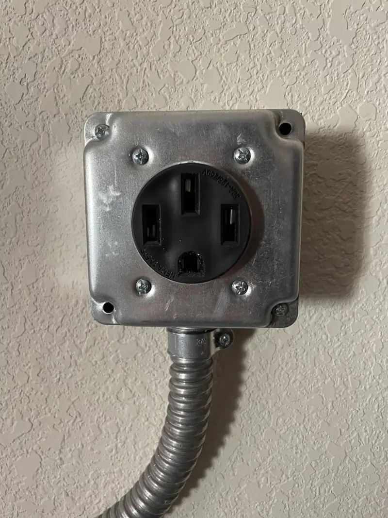 NEMA 14-50 outlet installed for Smart Home Electrical in Lysander